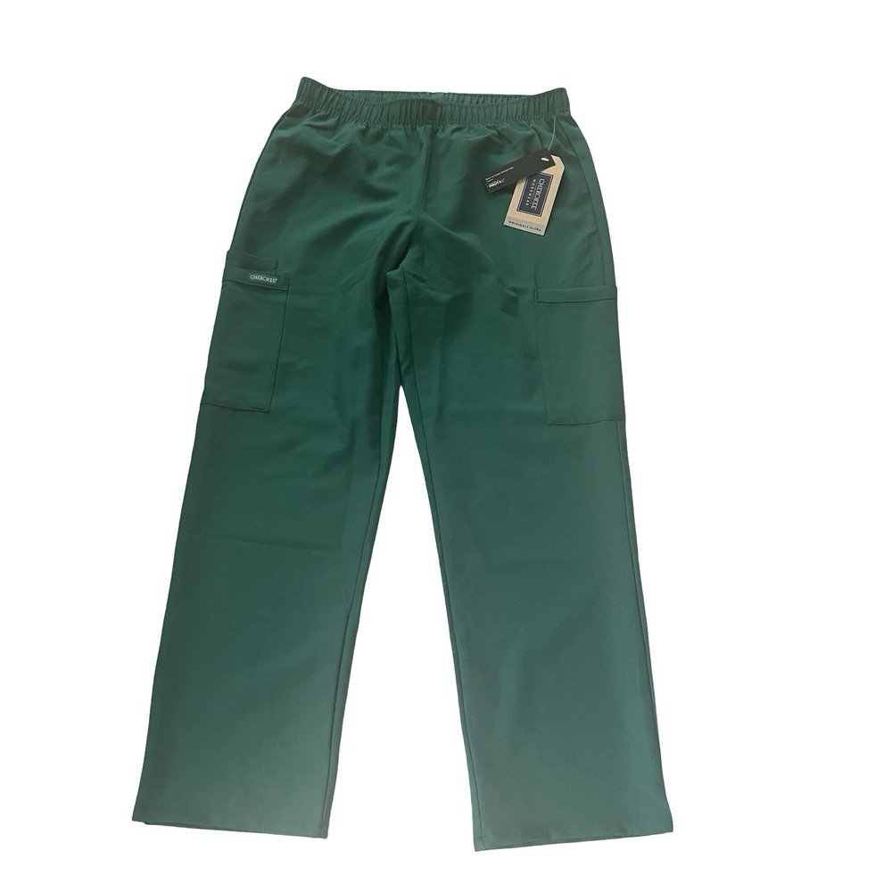 NWT Cherokee Workwear Women's Size SP Pockets Scrub Pants Green Modern Classic